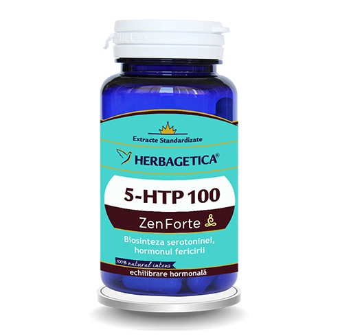 5-HTP 100 Zen Forte, 30 capsule, Herbagetica
