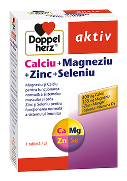 Calciu+Magneziu+Zinc+Seleniu comprimate 30+10, Doppel herz