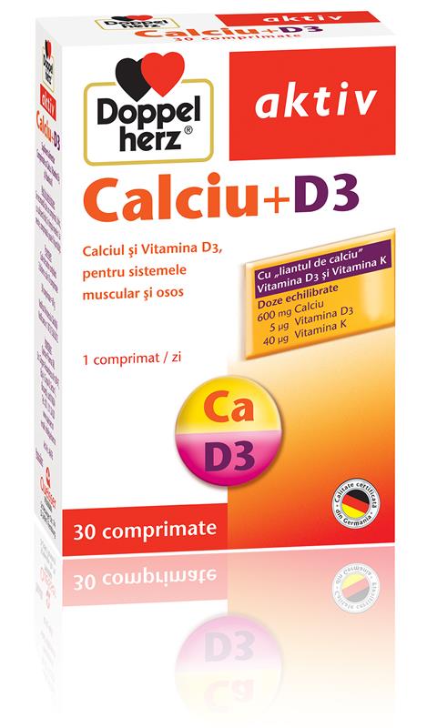 Doppel Herz Calciu+D3 30 comprimate