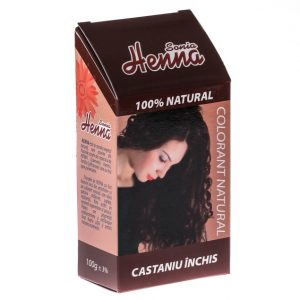 Colorant Natural Henna Sonia Castaniu Inchis, Kian Cosmetics, 100 g