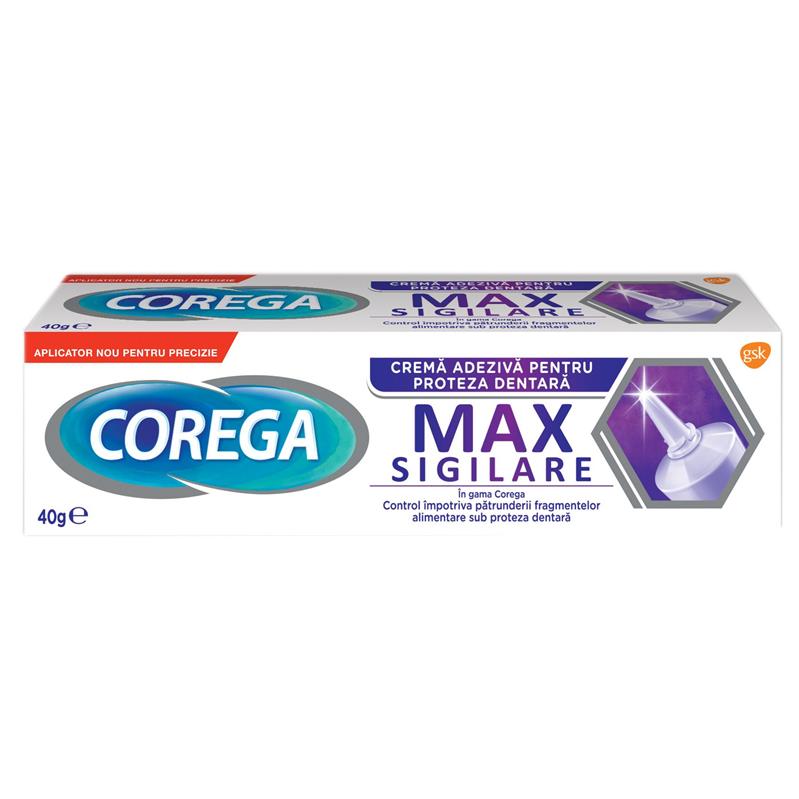 Crema adeziva pentru proteza dentara Corega Max Sigilare, 40g