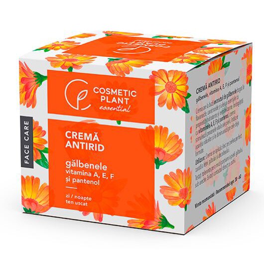 Crema Antirid cu Galbenele, Vitaminele A, E, F, Pantenol, Cosmetic Plant 50 ml