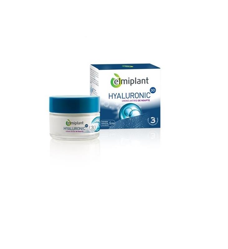 Crema antirid de noapte Hyaluronic 3D Elmiplant 50 ml