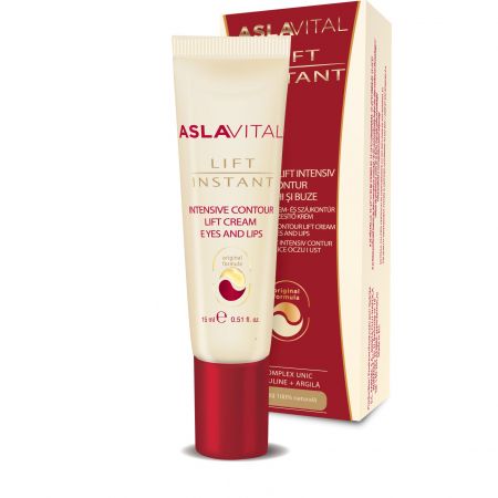 Crema Lift Intensiv Contur Ochi si Buze Aslavital Lift Instant, Farmec 15 ml