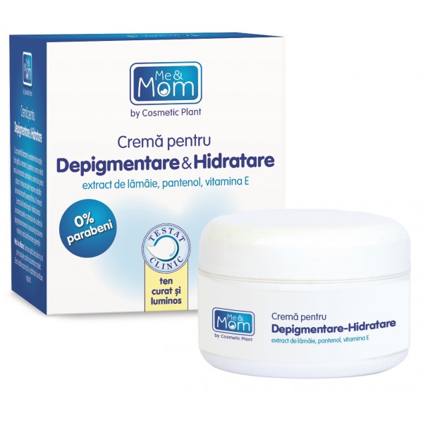 Crema pentru Depigmentare & Hidratare,Me & Mom,  extract de lamaie, pantenol, vitamina E, Cosmetic Plant, 50ml