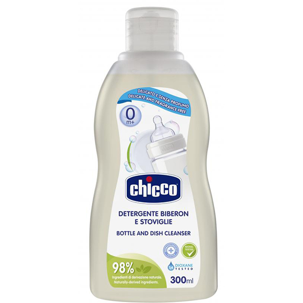 Detergent pentru biberoanele si vesela bebelusului 0m+, 300ml Chicco