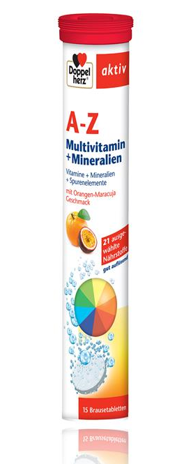  Doppelherz Aktiv A-Z Vitamine + Minerale + Microelemente, 15 comprimate efervescente 