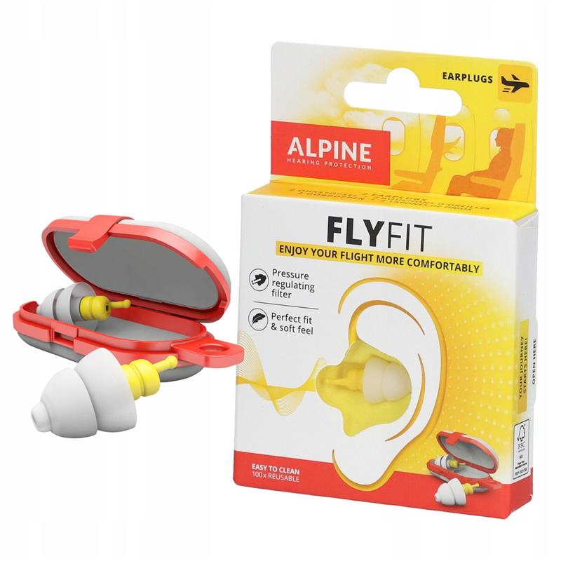Dopuri de urechi pentru calatorii Alpine FlyFit, 2 buc