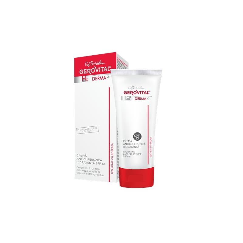 Gerovital H3 DERMA+ Crema anticuperozica hidratanta SPF 10