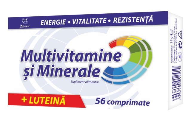 Multivitamine si Minerale + Luteina Zdrovit 56 comprimate 