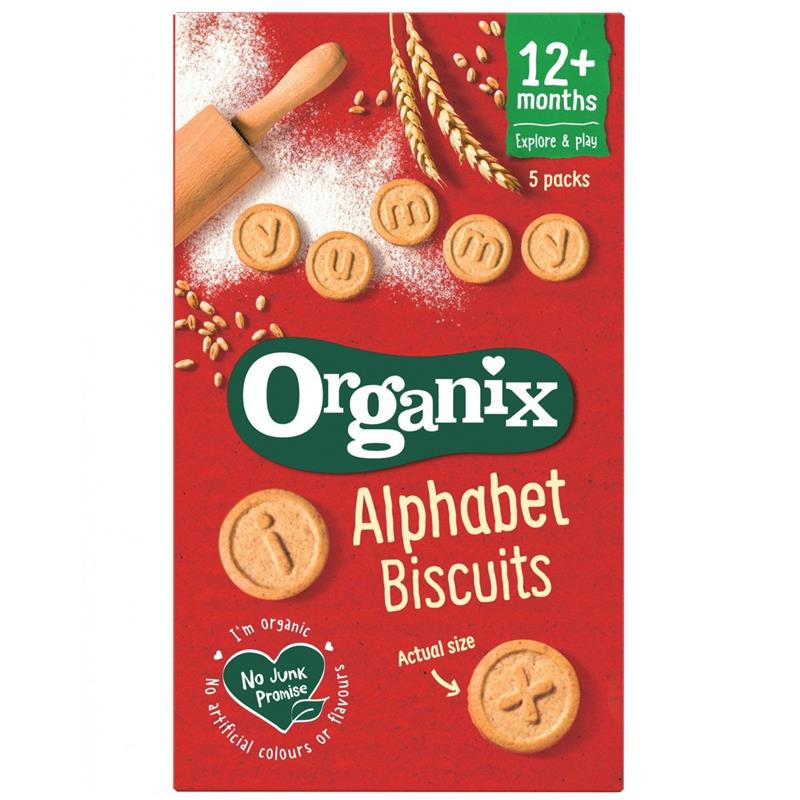 Organix biscuiti ecologici (BIO) alfabet , 12 luni +