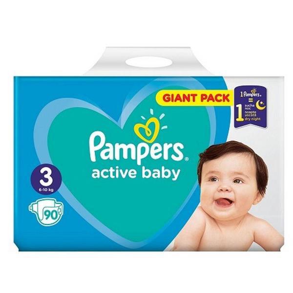 Scutece Pampers Active Baby Giant Pack nr.3, 6-10 kg, 90 buc