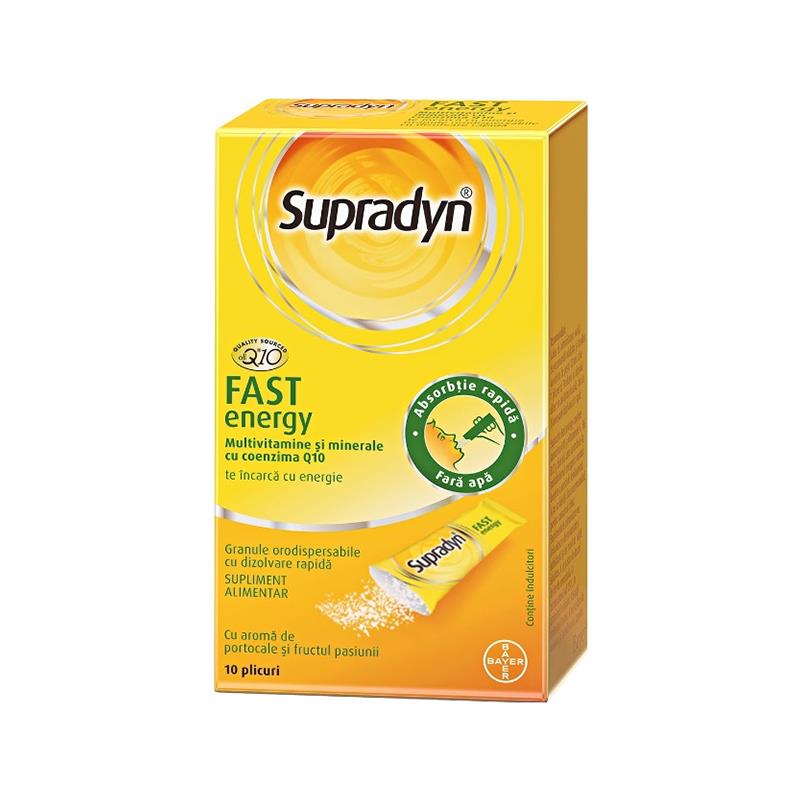 SUPRADYN FAST ENERGY CU COENZIMA Q10, 10 PLICURI