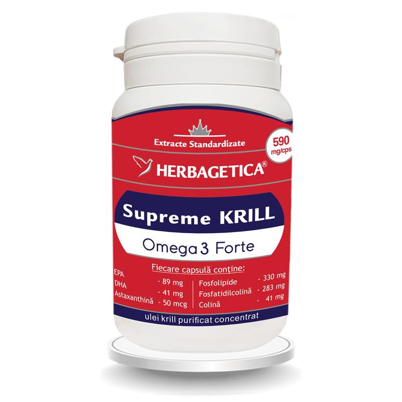 Supreme Krill Omega 3 Forte, 30 capsule, Herbagetica