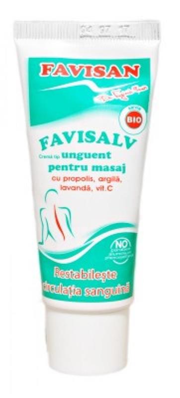 Unguent pentru masaj FAVISALV cu propolis, argila, lavanda, vitamina C, 40 ml 