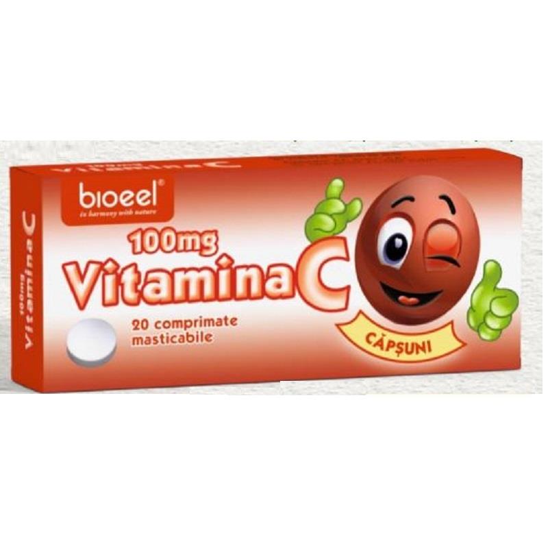 VITAMINA C 100MG, 20 COMPRIMATE MASTICABILE