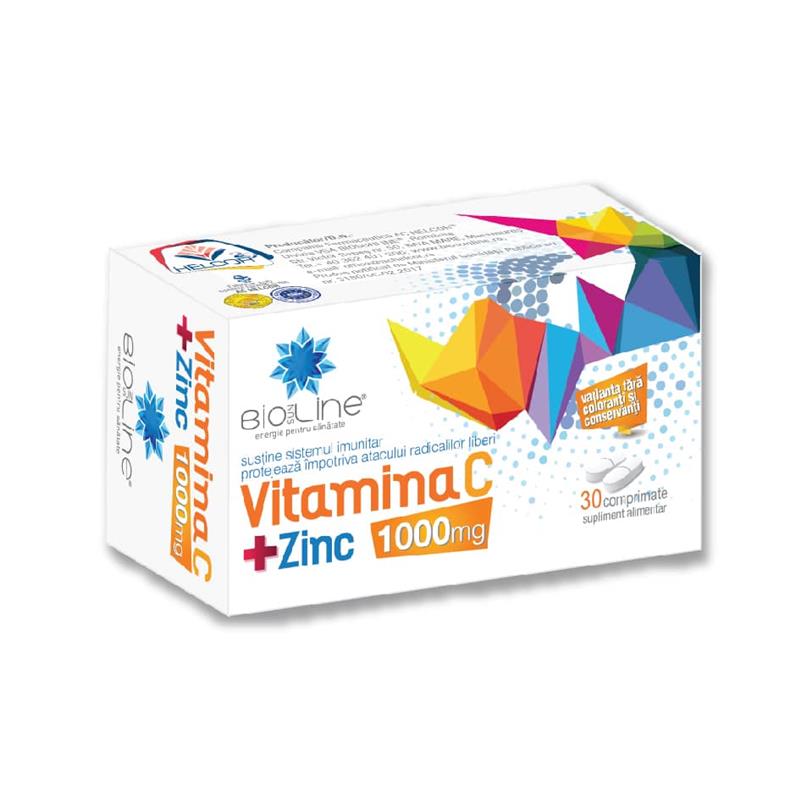 VITAMINA C+ZINC 1000 MG 30 COMPRIMATE